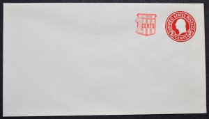 1958 US Sc. #U537 die 1 stamped envelope, surcharged, mint, very good condition