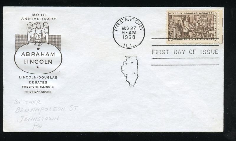 US 1115 Lincoln Douglas Debates ADDR Farnam FDC