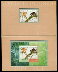 Australia Indonesia Cuscus Stamp Pack With Souvenir Sheet and MNH Pair 1996