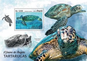 ANGOLA - 2018 - Fauna of Angola, Turtles - Perf Souv Sheet - Mint Never Hinged