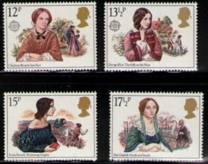 Great Britain 1980  - Victorian Novelists -  MNH set  # 915-918