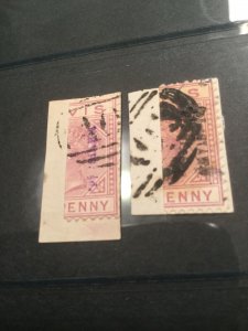 NEVIS #31-32 Used - 1883 Overprints Hard Used Rare MintCatalog $115 See My Nevis