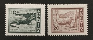 Argentina 1959 #685-6, Cayman & Llama, MNH.