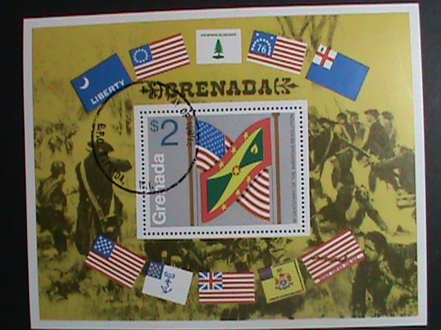 Granada Stamp-1976 Bicentenary of American Revolution CTO MNH-S/S sheet #2