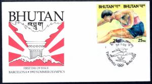 Bhutan 1051 Olympics U/A FDC