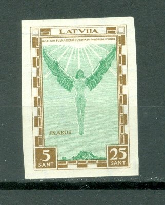 LATVIA IMPERF.  AIR #CB9a...MNH..CAT. $17.50