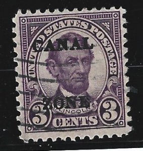 Canal Zone Scott #102 Used 3c Perf 11X10 1/2 O/P 2018 CV $2.75