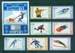 Albania 1972 Winter Olympics Sapporo + MS CTO lot69750
