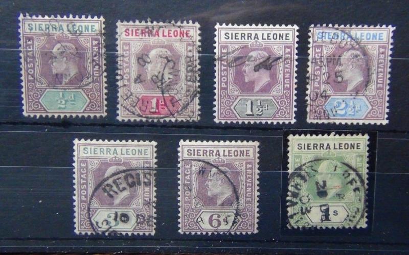 Sierra Leone 1903 values to 1s Used 