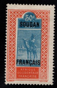 French Sudan Scott 39 Mint Hinged, MH* Camel Rider stamp