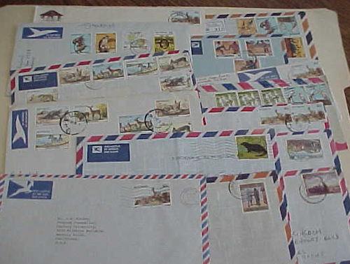 SOUTH AFRICA  BOTSWANA  15 COVERS MOSTLY TO USA INCLUDES REGISTERED