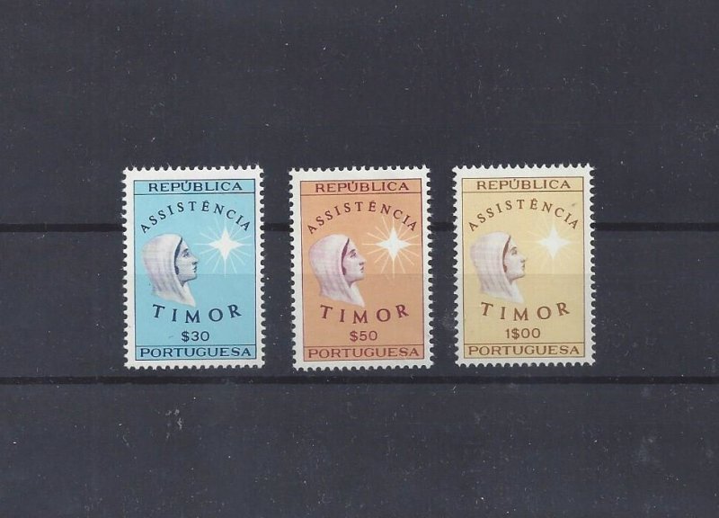Portuguese Timor 1970 MNH BOB full set Assistencia Sc#RA17-9 Mi#Z16-8 Postal Tax