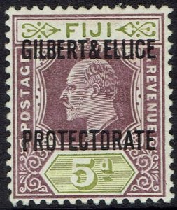 GILBERT & ELLICE ISLANDS 1911 KEVII FIJI 5D