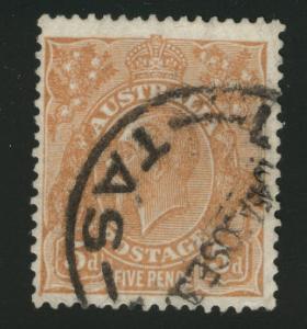 AUSTRALIA Scott 75 used KGV stamp 1930 CV$12