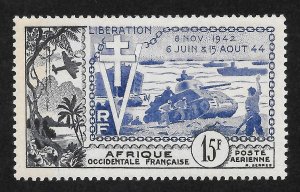 French West Africa Scott C17 MNHOG - 1954 Liberation Issue - SCV $12.00
