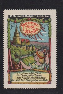 German Advertising Stamp - 1914 Homecoming Festival, Weida 