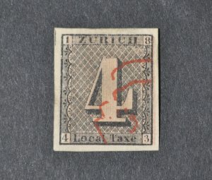 Switzerland # 1L1 Used - Possible Forgery - 1843