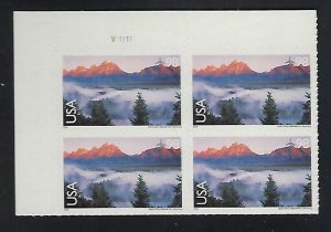 C147 98Cent GRAND TETON NATIONAL PARK MNH PLATE BLOCK OF 4 SELF ADHESIVE STAMPS