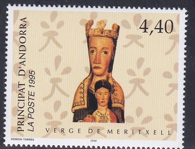 French Andorra # 453, Virgin of Meritxell, NH, 1/2 Cat