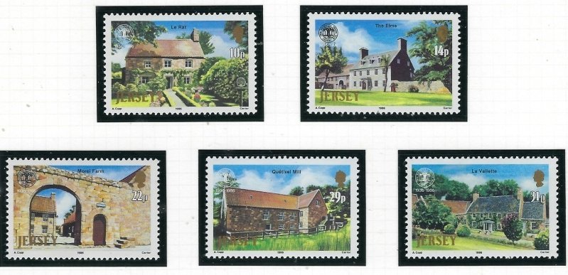 Jersey 399-403 MNH 1986 Jersey National Trust (fe6638)