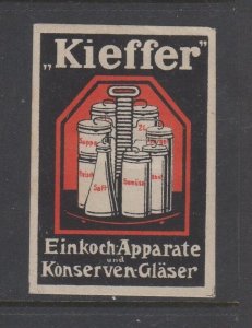 Germany - Kieffer Canning Supplies & Jars Advertising Stamp - NG