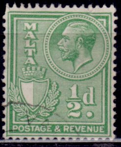 Malta 1930, KGV, 1/2p, sc#168, used