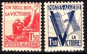 ALGERIA 1943 For Victory. Sculpture, Flag, MNH