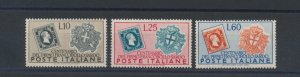 1951 Italy - Republic, Centenary of the first Sardinian stamps, 3 values, n . 6