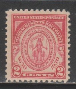United States,  2c Mass. Bay Colony (SC# 682) MNH