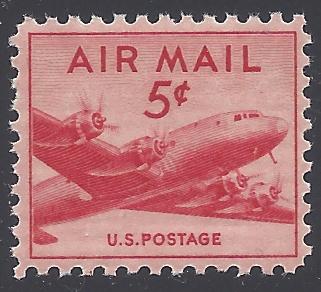C33 5c US Airmail DC-4 Skymaster 1947 Mint NH