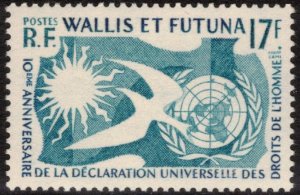 WALLIS & FUTUNA 1958 17fr Human Rights; Scott 153; MNH