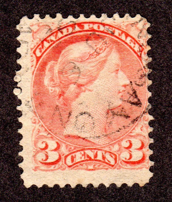 CANADA, Scott # 37, used, 2013 CAT = $ 2.00, Lot 200553 -13