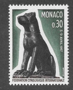 Monaco Scott 662 MNHOG - 1967 International Dog Fanciers Federation - SCV $0.55