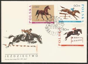 Poland, Horses, First Day Cover