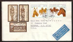 East Germany DDR to Matawan N.J. 1989 Airmail Cover 