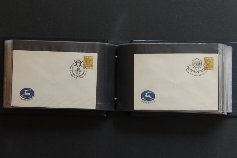 Israel Collection 100 Slogan Cancel Cover Postes D' Israel 1957-58  Album