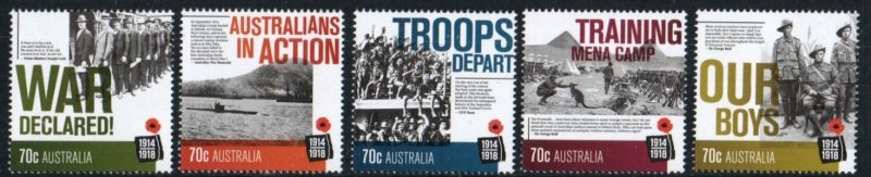 Australia Stamp 4100-4104  - World War I centenary