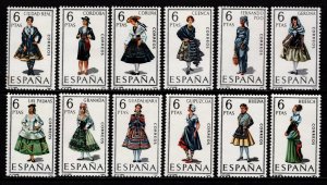 Spain 1968 Provincial Costumes, Set [Mint]