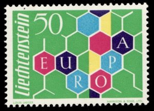 1960 Liechtenstein Sc#356 - 50rp Europa Honeycomb - MH Cv$30