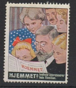 Hjemmet Advertising Vignette Stamp Home Content Interests the Family- NG