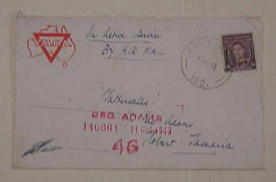 AUSTRALIA COVER AUST FPO 160 PORT MORESBY YMCA 1943