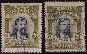 Costa Rica  # 64 & 64a   Used  VF light cancels Catt $ 12