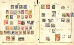 Japan Stamp Collection on 6 Scott International Pages, 1872-1925 (CY)