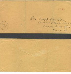 Canada-covers #1569 -Stampless-Lanark Cty-Perth,UC double broken