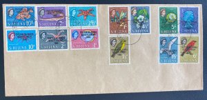 1964 Tristan Da Cunha Not First Day  Cover Sg#55-67 Overprints