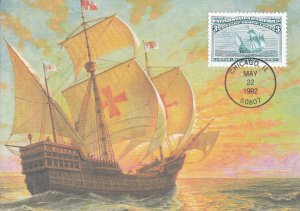 United States 1992 Christopher Columbus Discovery of America (16) Maximum Cards