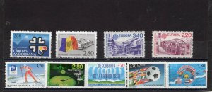 ANDORRA/FRENCH ADMINISTRATION 1987-1996 SET OF 9 STAMPS MNH