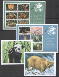 O0014 Angola Fauna Extinction Wild Endangered Animals 2Kb+2Bl Mnh