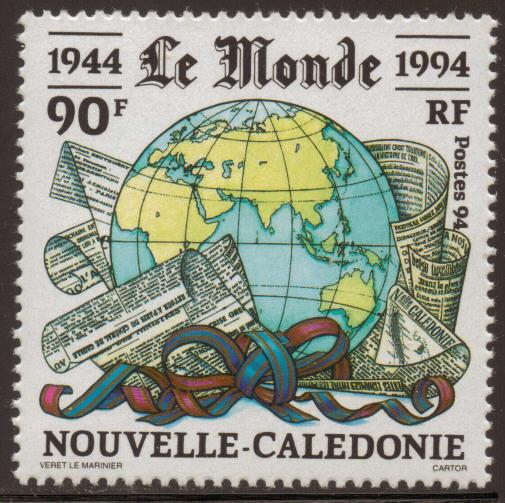 New Caledonia 1994 Le Monde Newspaper #707 MNH