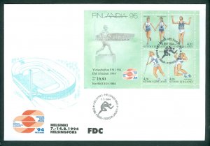 Finland. 1994. FDC.  Finlandia 95 European Champ. In Athletics. Run. Sc# 939